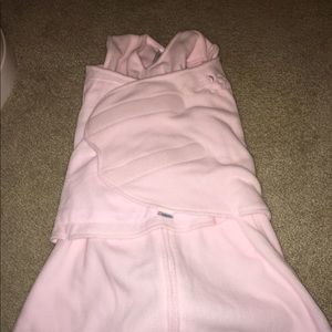Pink fleece halo sleep sack
